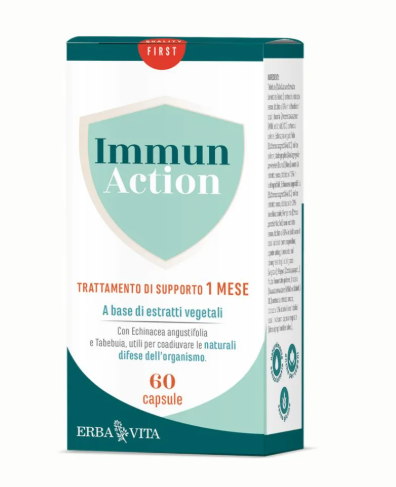 Immun Action - Erba Vita - 60 capsule - Integratore alimentare per il sostegno delle naturali difese immunitarie