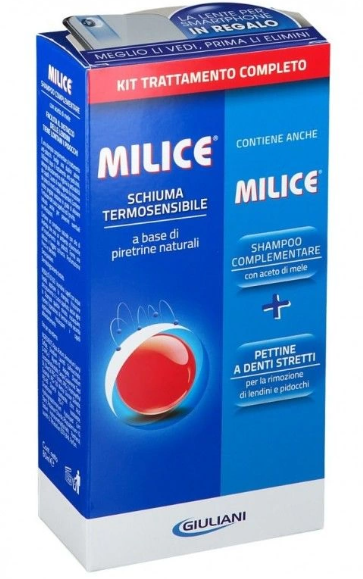 MILICE Multipack Schiuma 150ml + Shampoo 80ml + Pettine