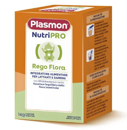 PLASMON NUTRIPRO REGO FLORA 14 Bustine - Integratore bimbi per l'equilibrio della flora intestinale
