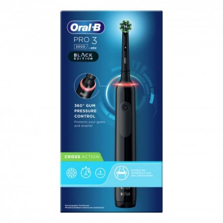 ORAL-B PRO3 Black Spazzolino Elettrico + 2 Testine