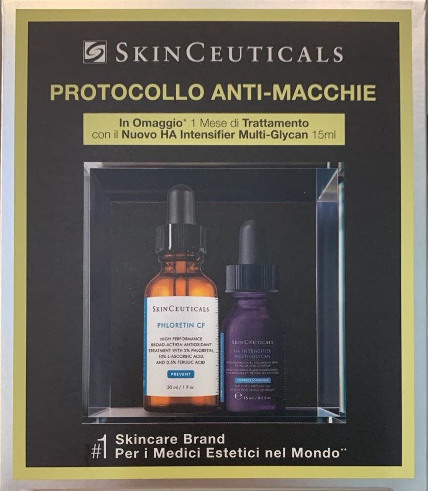 Skinceuticals Phloretin Cofanetto 25 Phloretin CF 30 ml + HA Intensifier Multi-Glycan 15ml - Siero Antiossidante con Acido Ferulico + Siero Volumizzante con Acido Ialuronico