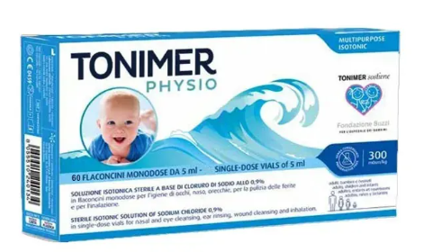 TONIMER PHYSIO 60 Flaconcini monodose 5ml Soluzione isotonica multifunzione