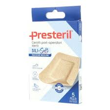 PRESTERIL SILI-SOFT SKIN POST OPERATORIO 5X7,5 CM 5 CEROTTI