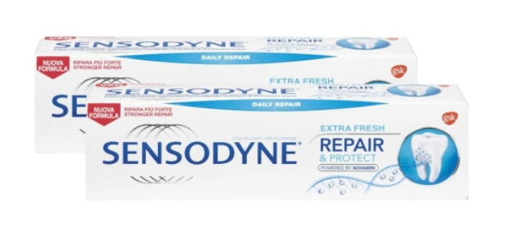 SENSODYNE Dentifricio Repair & Protect Extra Fresh Bipack 2x75ml