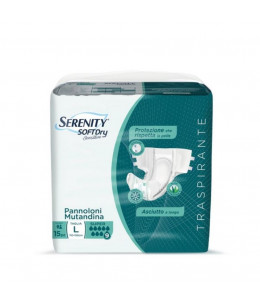 SERENITY Pannolone Mutandina SoftDry Sensitive Super L 15 Pezzi