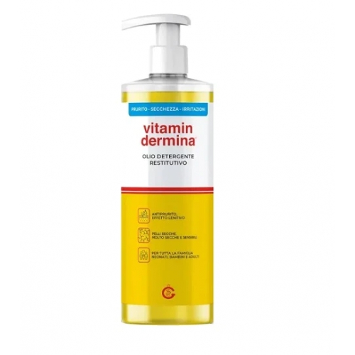 VitaminDermina Olio Detergente Restitutivo 750 ml - Detergente Lenitivo