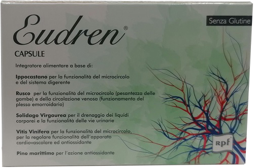EUDREN 30 Capsule - Integratore per la funzionalità del microcircolo e delle vie urinarie