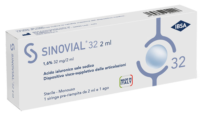 Sinovial Forte - Siringa pre-riempita con Acido Ialuronico 1,6% 32mg/2ml - 1 Pezzo