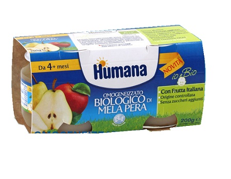 OMO HUMANA Mela-Pera 2x100g