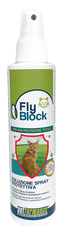 Flyblock Lozione Antiparassitaria per Gatto Spray 150 ml Protezione da Pulci Zecche e Insetti img