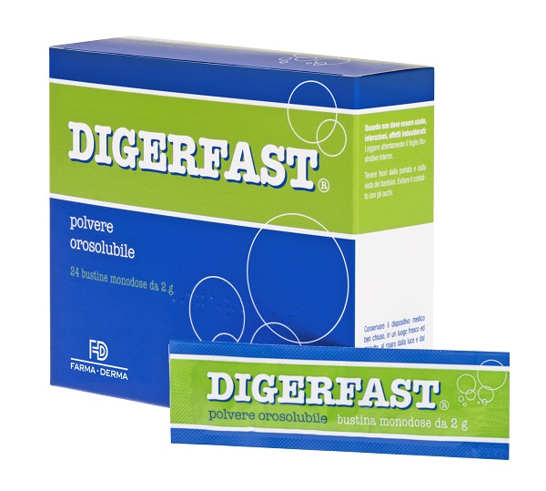 DIGERFAST Polvere 24 Bustine - Integratore contro i disturbi gastrointestinali
