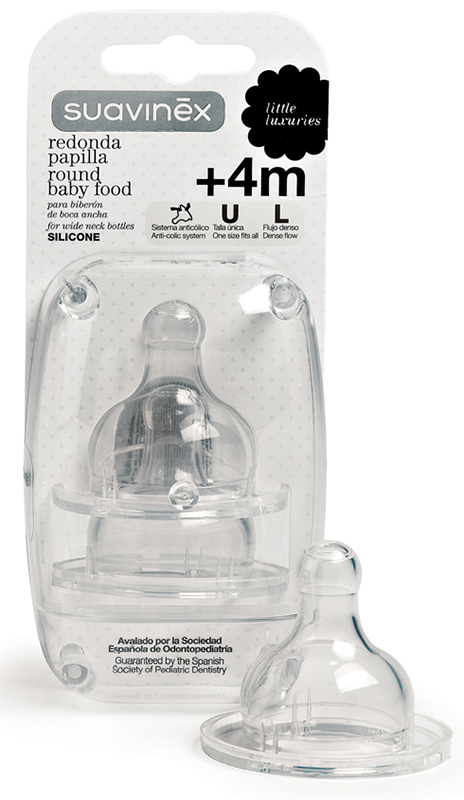 SUAVINEX TETTARELLA PAPPA SILICONE +4M 2 PEZZI