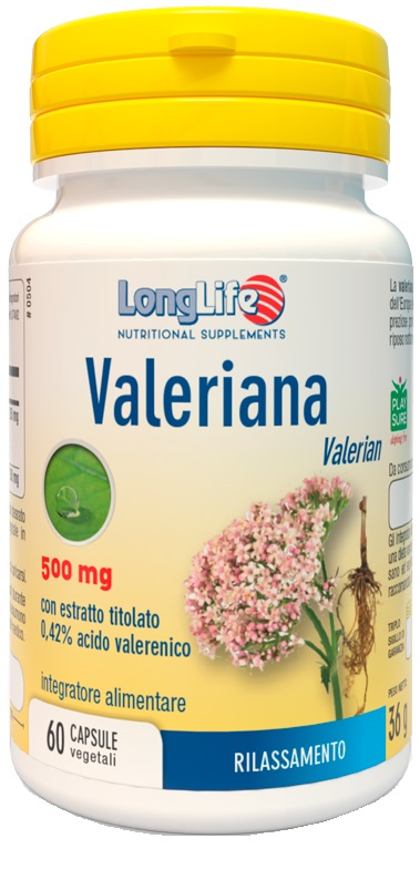 LONGLIFE VALERIANA 60CPS 500MG