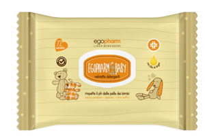 EGOPHARM Salviette Detergenti Baby con Olio di Argan 72 Pezzi
