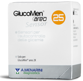 GLUCOMEN Areo Sensor Strisce Glicemia 25 Pezzi