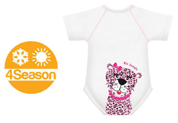 BODY 0/36 MESI COTONE 4S LEOPARDO