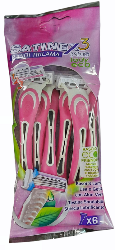 SATINEX3 RASOIO ECO LADY 6PZ