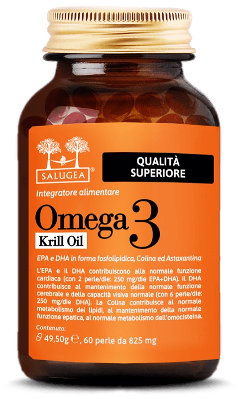 SALUGEA OMEGA 3 KRILL OIL 60 PERLE - Integratore per la normale funzione cardiaca