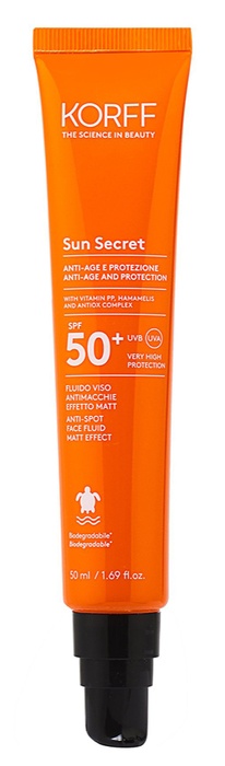 KORFF SUN SECRET FLUIDO VISO ANTI MACCHIE EFFETTO MATT SPF50+ 50ML