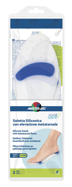 MASTER AID Soletta Siliconica Taglia L 41-42 2 Pezzi