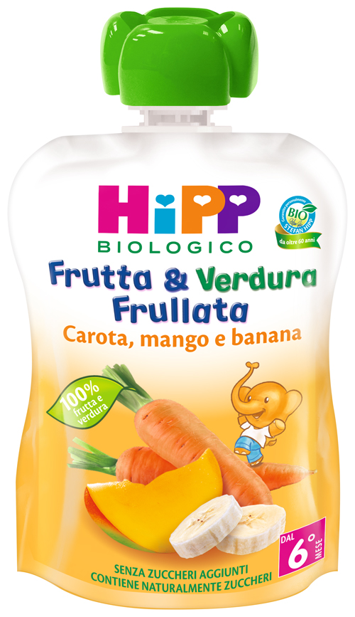 HIPP Bio Frutta & Verdura Frullata Carote Mango Banana 90g