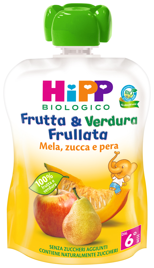 HIPP Bio Frutta & Verdura Frullata Mela Pera Zucca 90g
