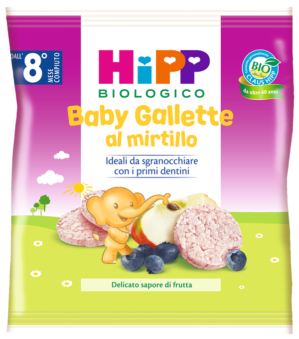 HIPP BIO BABY GALLETTE AL MIRTILLO 30G