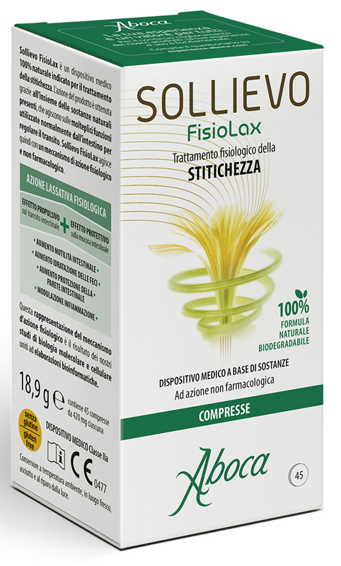 ABOCA - SOLLIEVO Fisiolax 45 Compresse per il trattamento fisiologico della stitichezza
