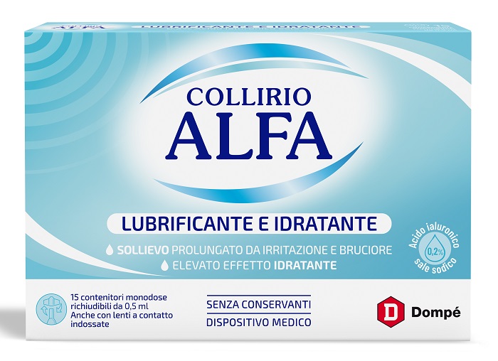 ALFA Collirio Lubrificante Idratante Con Acido Ialuronico 15 Flaconcini monodose
