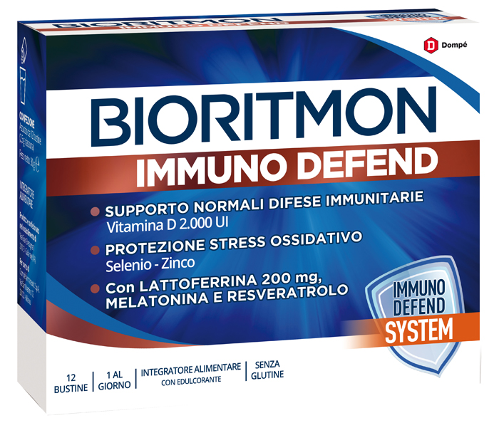 BIORITMON Immuno Defend 12 Bustine - Integratore per il sistema immunitario