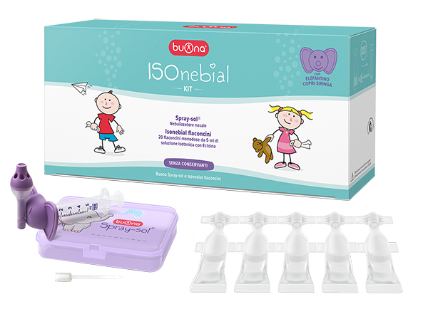 ISONEBIAL Kit 20 flaconcini 5ml + Spray Sol nebulizzatore