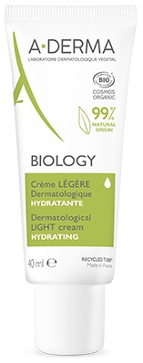 ADERMA BIOLOGY Crema Leggera Dermatologica Idratante per pelle fragile da normale a mista 40ml
