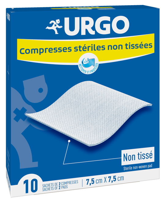 URGO COMPR STER COT7,5X7,5 10P