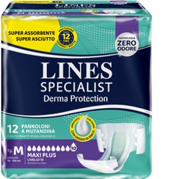 LINES SPECIALIST DERMA PROTECTION Pannolone Mutandina Maxi XL 20 Pezzi
