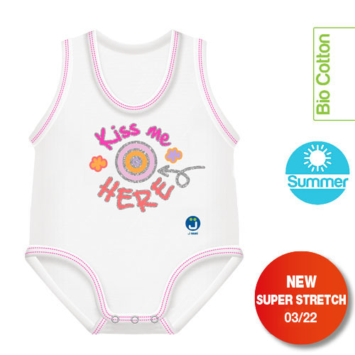 BODY 0-36 MESI BIO COTONE SUMMER KISS ME HERE