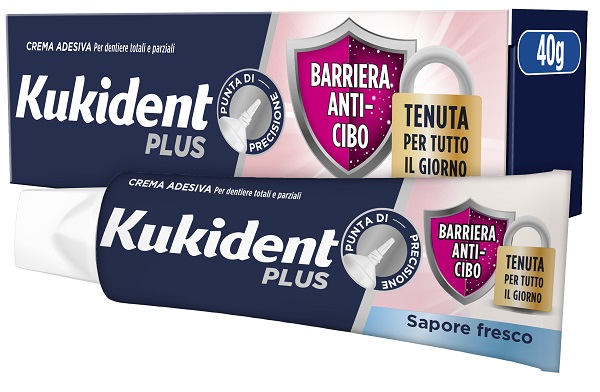 Kukident Plus Doppia Protezione Gusto Menta Fresca 40g