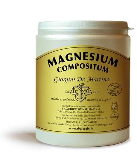 MAGNESIUM Compositum Polvere 500g Integratore per favorire la normale funzione muscolare, il metabolismo energetico e le funzioni psicologiche