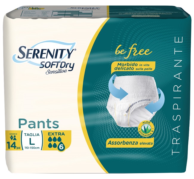 SERENITY Pants SoftDry Sensitive Extra L 14 Pezzi