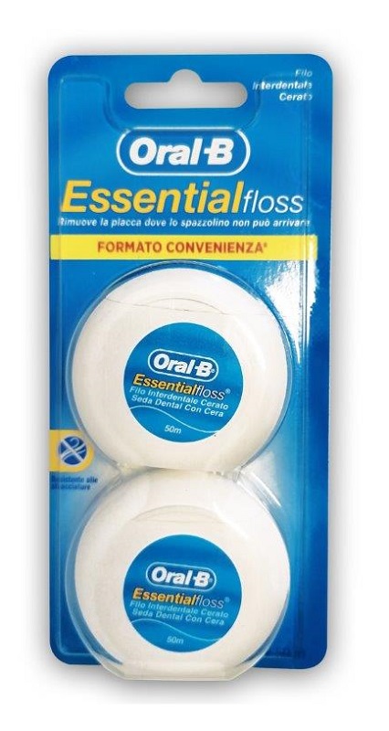 ORAL-B Essential Floss Filo Interdentale Cerato Bipacco 2x50m