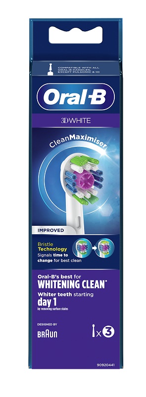 ORAL-B Testine di Ricambio EB18-3D White 3 Pezzi