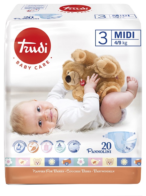 TRUDI Pannolini 4-9Kg Midi 20 Pezzi
