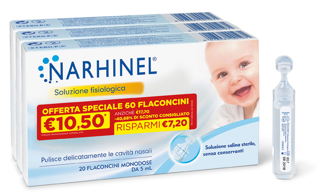 NARHINEL SOLUZIONE FISIOLOGICA 3 PACK DA 20 FLACONCINI