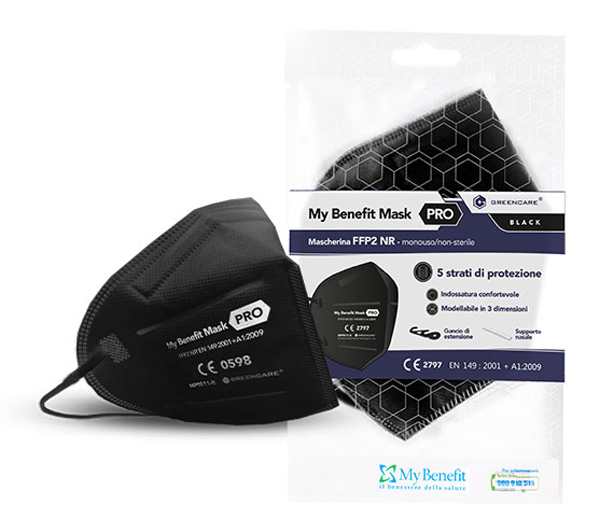 MY BENEFIT Mask FFP2 Nera 1pz