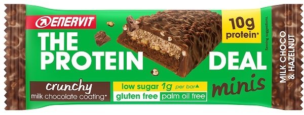 ENERVIT THE PROTEIN Deal Crunchy Minis Nocciola e Cioccolato al Latte 33g