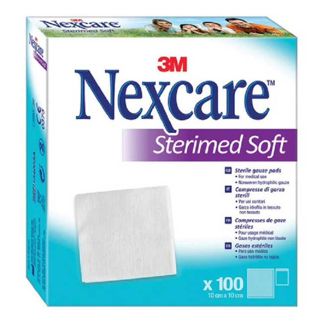 NEXCARE STERIMED Soft Garza Compressa Sterile Tessuto Non Tessuto 10x10cm 100 Pezzi