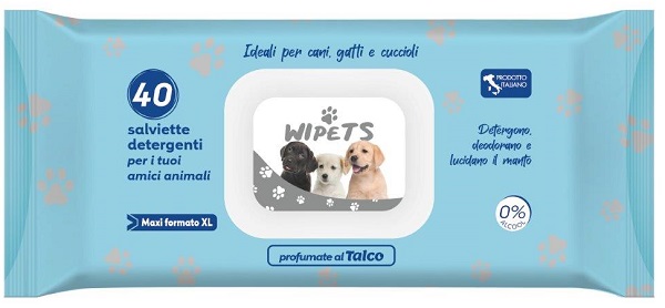 SALVIETTINE PETS TALCO 40 PZ