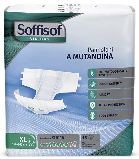 SOFFISOF AirDry Pannolone Mutandina Super XL 15 Pezzi
