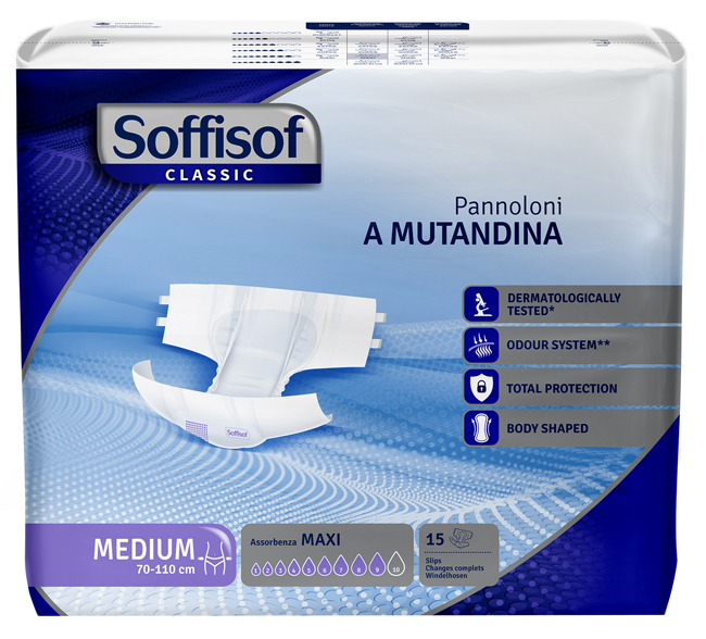 SOFFISOF Pannolone Mutandina Classic Maxi M 15 Pezzi