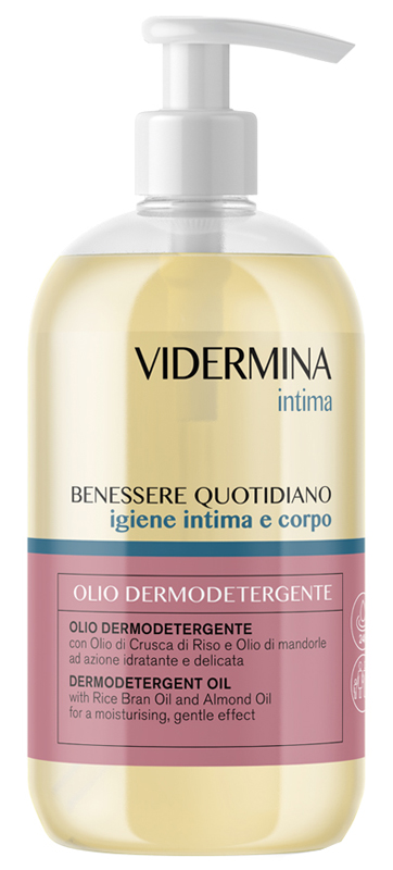 VIDERMINA Olio Detergente Delicato Intimo e Corpo per adulti, bimbi e neonati 500ml