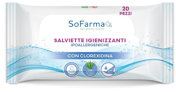 SoFarma+ SALVIETTE IGIENIZZANTI POCKET 20 PEZZI